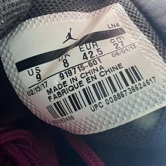 Nike Jordan Flight Luxe Triple Red Lace Up Athletic Shoes Sneakers Men's Size 9 - Picture 8 of 8